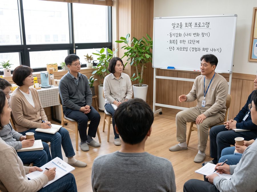 알코올 회복 프로그램 집단 모임